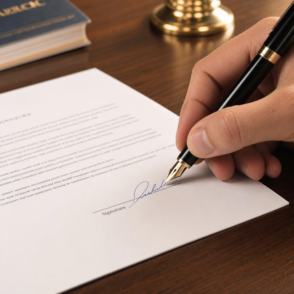 Signing the written agreement